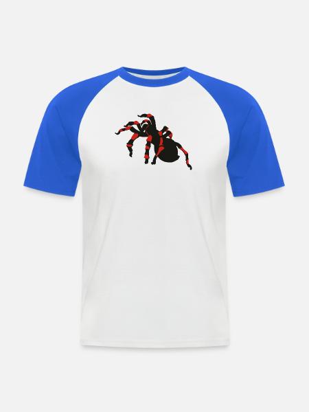 spinnen - Männer Baseball-T-Shirt - Weiß/Royalblau