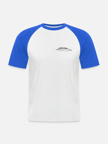 feather - Men's Baseball T-Shirt - white/royal blue