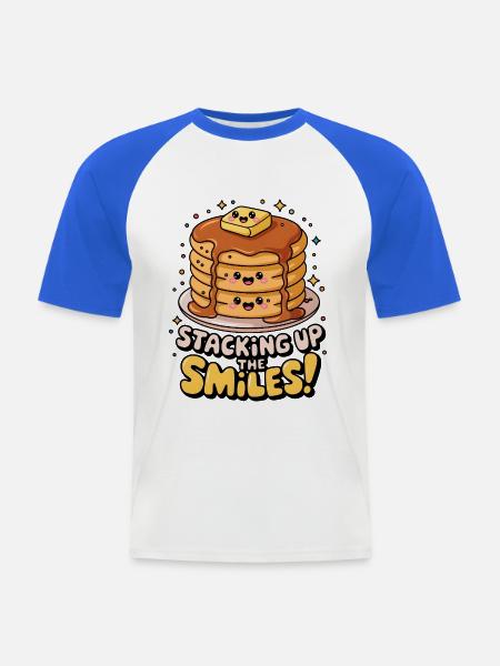 Staking Up The Smiles! - Men's Baseball T-Shirt - white/royal blue