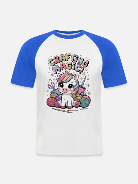 Crafting Magic! - Men's Baseball T-Shirt - white/royal blue