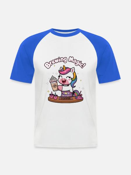 Brewing Magic! - Men's Baseball T-Shirt - white/royal blue