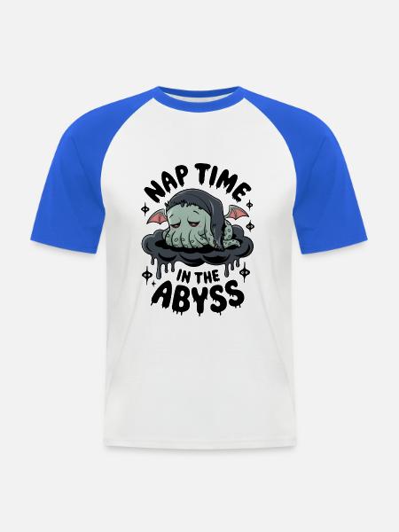 Nap Time In The Abyss - Men's Baseball T-Shirt - white/royal blue
