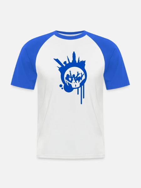 Leipzig Party - Männer Baseball-T-Shirt - Weiß/Royalblau