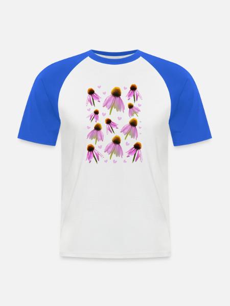 Sonnenhut coneflower - Männer Baseball-T-Shirt - Weiß/Royalblau