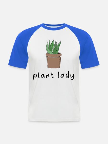 Plant Lady. - Männer Baseball-T-Shirt - Weiß/Royalblau