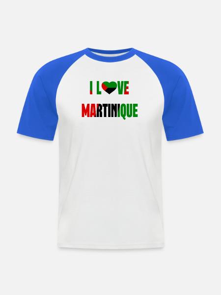 ILM M.972 (Weiß) - Männer Baseball-T-Shirt - Weiß/Royalblau