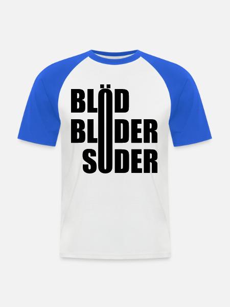 Blöd Blöder Söder - Männer Baseball-T-Shirt - Weiß/Royalblau