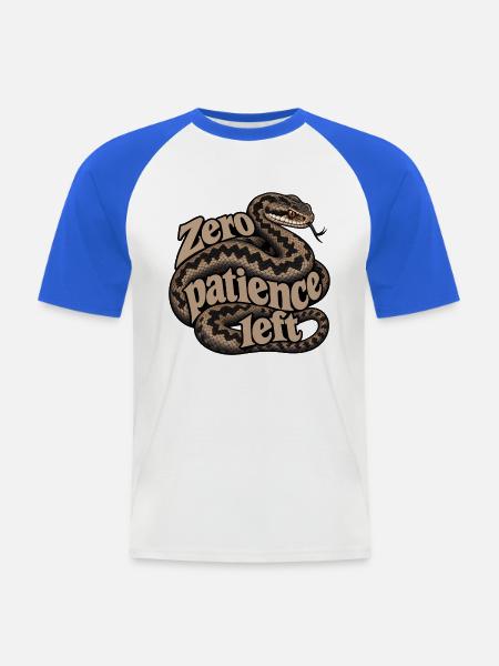 Viper - Männer Baseball-T-Shirt - Weiß/Royalblau
