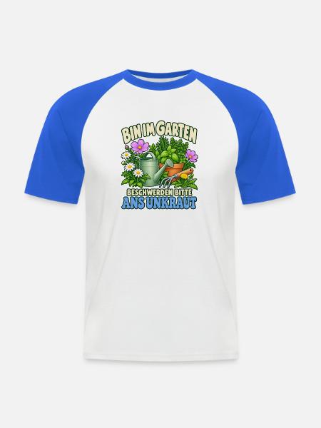Gärtnerin Geschenkidee Botanik Pflanzenfreunde - Männer Baseball-T-Shirt - Weiß/Royalblau