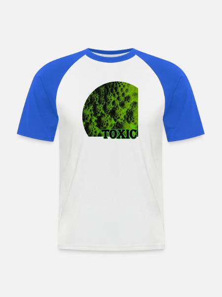 Toxisches, dunkles Romanesco - Männer Baseball-T-Shirt - Weiß/Royalblau