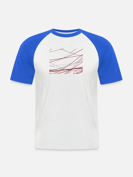 Design Stromkabel durcheinander - Männer Baseball-T-Shirt - Weiß/Royalblau