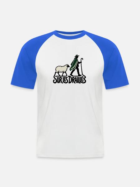 Transhumanz – Auf den Drailles - Männer Baseball-T-Shirt - Weiß/Royalblau