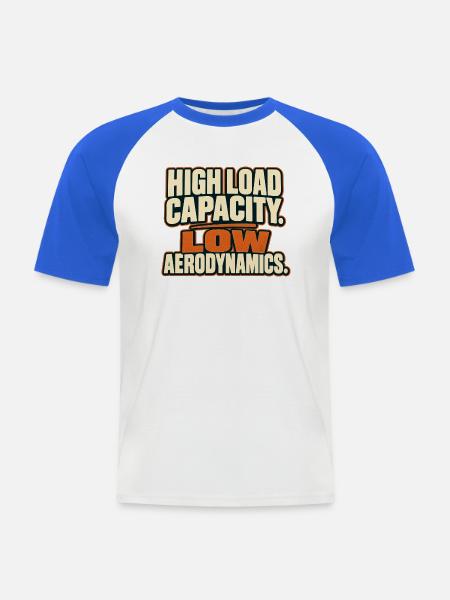 Hochleistungs-Lifter - Männer Baseball-T-Shirt - Weiß/Royalblau
