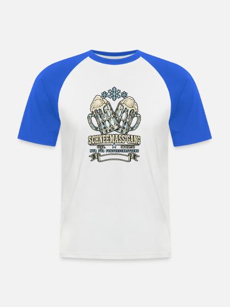 Schneemaß-Gang Fortgeschrittene - Männer Baseball-T-Shirt - Weiß/Royalblau