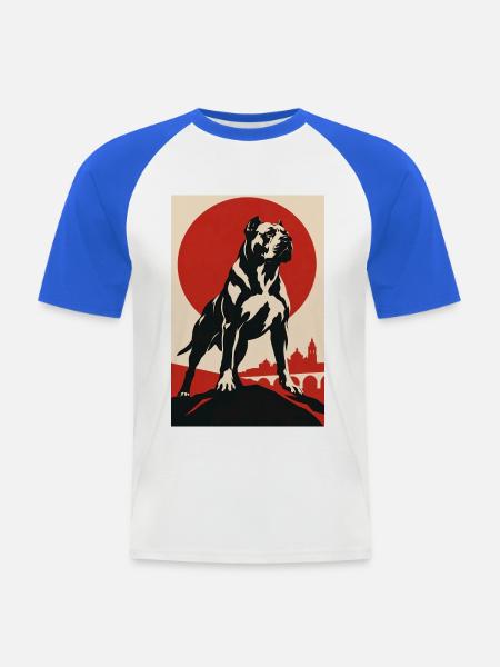 Córdoba Kampfhund - Männer Baseball-T-Shirt - Weiß/Royalblau