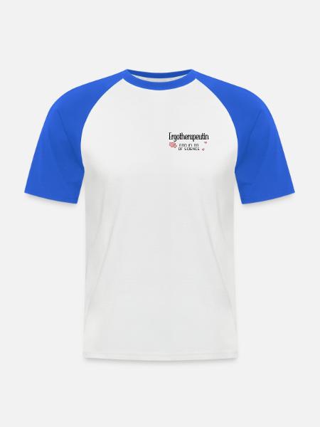 Ergotherapeutin Bachelor of Science - Männer Baseball-T-Shirt - Weiß/Royalblau