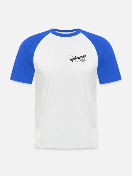 Ergotherapeutin Bachelor of Arts - Männer Baseball-T-Shirt - Weiß/Royalblau