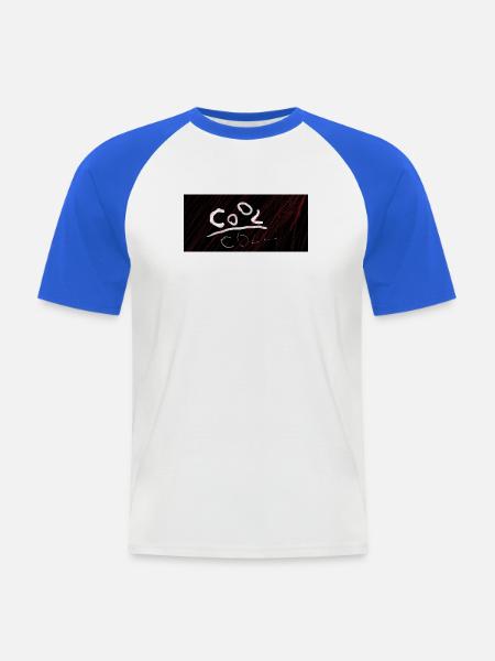 COOL. Emissionen und Nebel - Männer Baseball-T-Shirt - Weiß/Royalblau