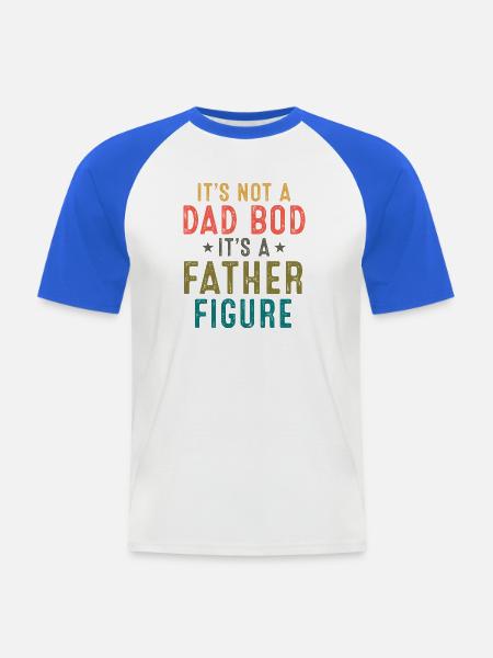 Vaterfigur: Nicht Dad Bod - Männer Baseball-T-Shirt - Weiß/Royalblau