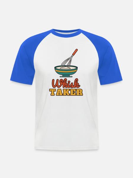 Schneebesen Taker - Männer Baseball-T-Shirt - Weiß/Royalblau