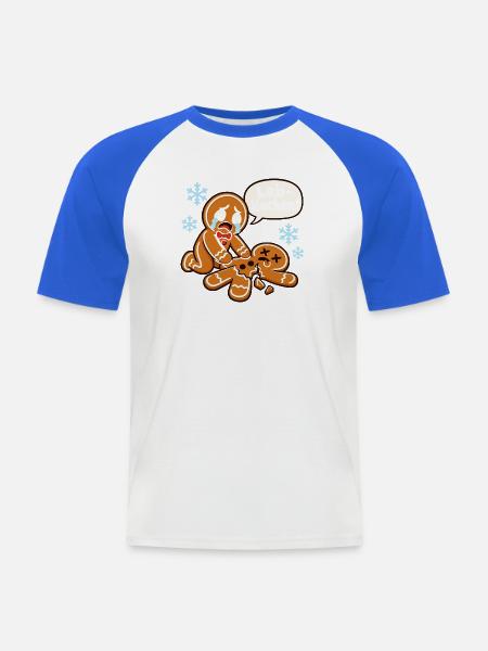 Leb-Kuchen! – Vorweihnachtszeit - Männer Baseball-T-Shirt - Weiß/Royalblau