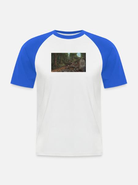Waldpfad der Erkenntnis - Männer Baseball-T-Shirt - Weiß/Royalblau