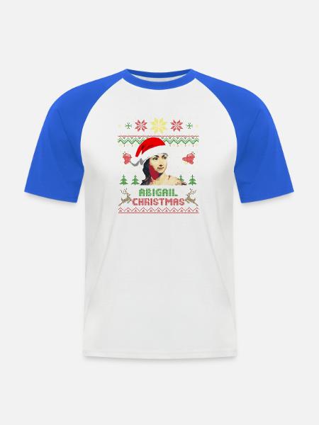 Abigail Adams Abigail Weihnachten - Männer Baseball-T-Shirt - Weiß/Royalblau