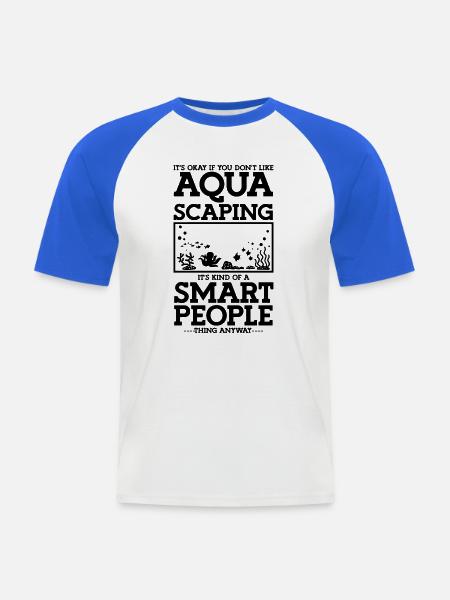 Aquarist Aquascaping Humor - Männer Baseball-T-Shirt - Weiß/Royalblau