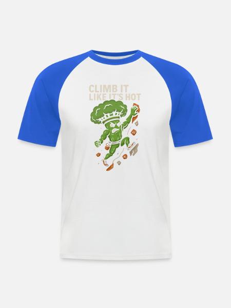 Climb it like it’s hot - Männer Baseball-T-Shirt - Weiß/Royalblau