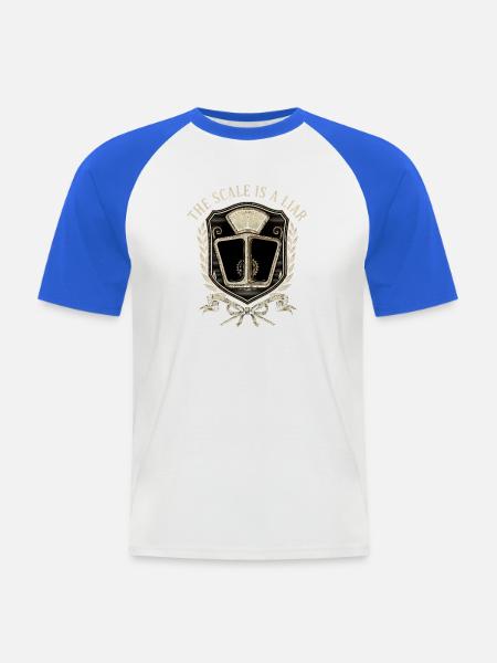 Gleichgewicht ist eine Lüge Schild - Männer Baseball-T-Shirt - Weiß/Royalblau