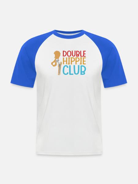 Hüften Hüfte Hüftgelenk - Männer Baseball-T-Shirt - Weiß/Royalblau
