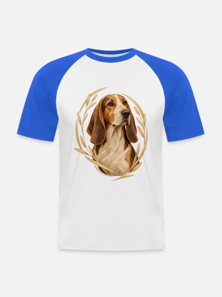 Billy - Männer Baseball-T-Shirt - Weiß/Royalblau