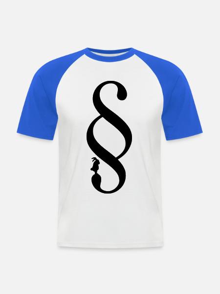 Hasen Gesetze Jura Recht - Männer Baseball-T-Shirt - Weiß/Royalblau