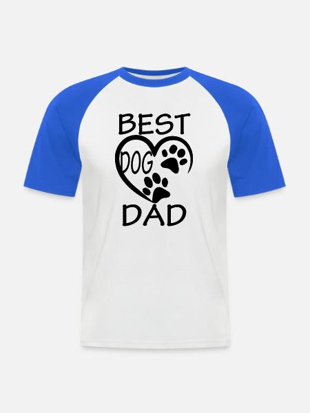 Dog dog - Männer Baseball-T-Shirt - Weiß/Royalblau