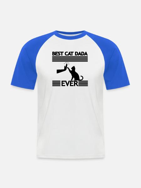 Cat cat - Männer Baseball-T-Shirt - Weiß/Royalblau
