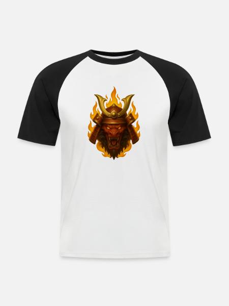 EMBER RONIN - Men's Baseball T-Shirt - white/black