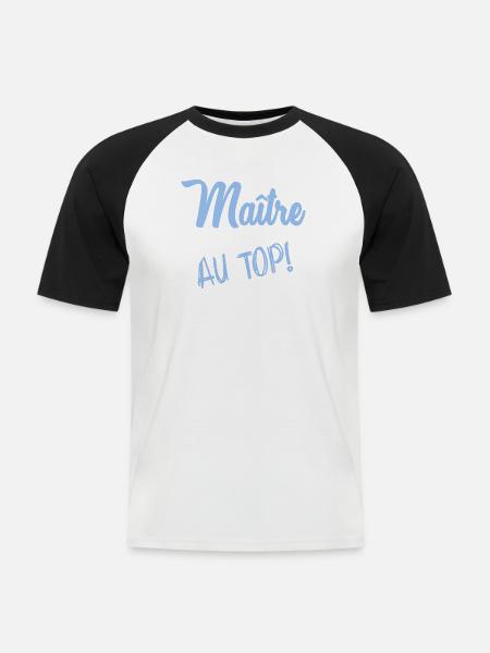 MASTER. MASTER - Men's Baseball T-Shirt - white/black