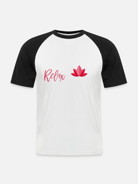 massage - Men's Baseball T-Shirt - white/black