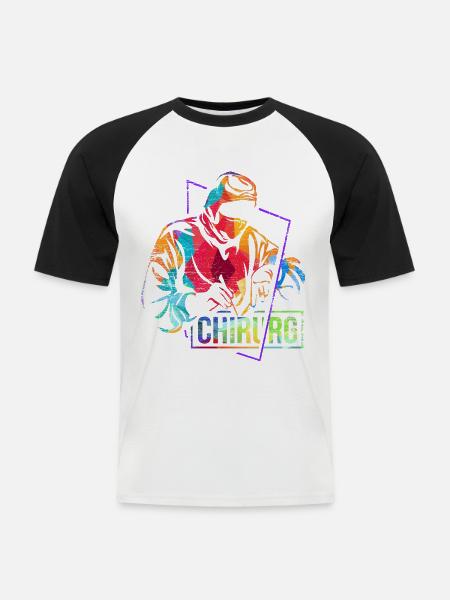 Nervenstarke Neurochirurgin Gehirn - Männer Baseball-T-Shirt - Weiß/Schwarz
