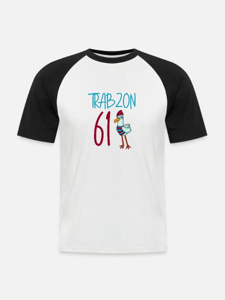 Trabzon 61 Turkey city - Men's Baseball T-Shirt - white/black