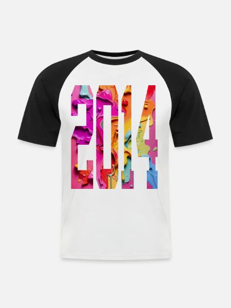 BUNT 12TH BIRTHDAY 2014 - Men's Baseball T-Shirt - white/black