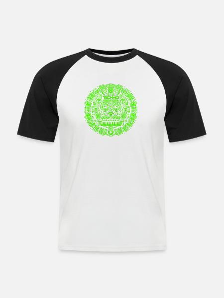 Techno Music Logo - Men's Baseball T-Shirt - white/black