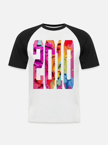 BUNT 16E ANNIVERSAIRE 2010 - T-shirt baseball manches courtes Homme - blanc/noir