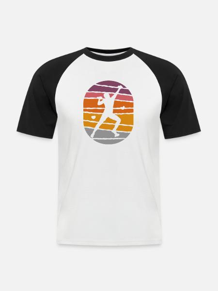 Bergsteiger Boulder Klettern Bouldern - Männer Baseball-T-Shirt - Weiß/Schwarz