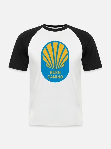 Jakobsmuschel Buen - danny alexander lettkemann - Männer Baseball-T-Shirt - Weiß/Schwarz