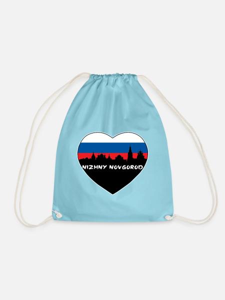 Nischni Nowgorod Russland Flag Skyline Travel Souveni - Turnbeutel - Aqua
