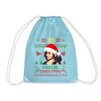Blaise Pascal Pascal Weihnachten - Turnbeutel - Aqua - Vorne