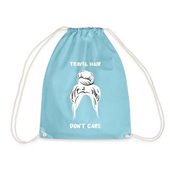 Travel Hair Dont Care Messy Bun Reisen Urlaub - Turnbeutel - Aqua - Vorne