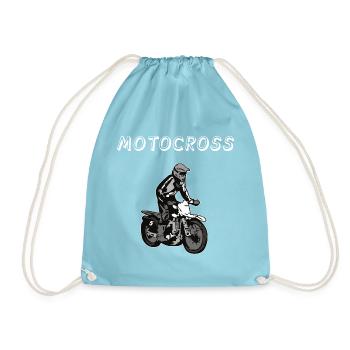 motocross - Turnbeutel - Aqua - Vorne