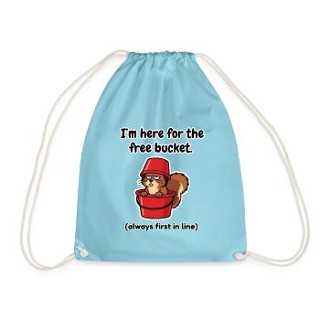 Free Bucket Squirrel Finnland - Turnbeutel - Aqua - Vorne